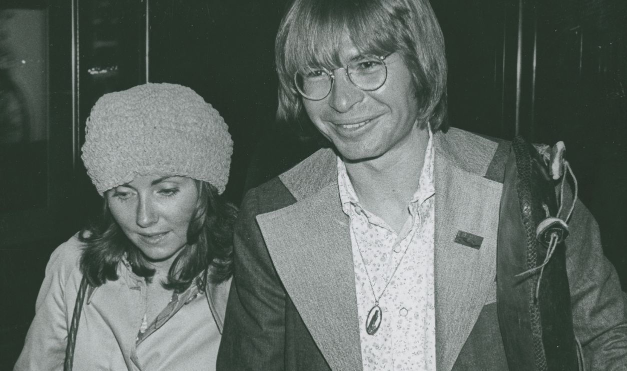 Ron Galella Archive - File Photos Musician John Denver and wife Annie Martell attends the premiere of 'Waldo Pepper' on March 12, 1975 in New York City.