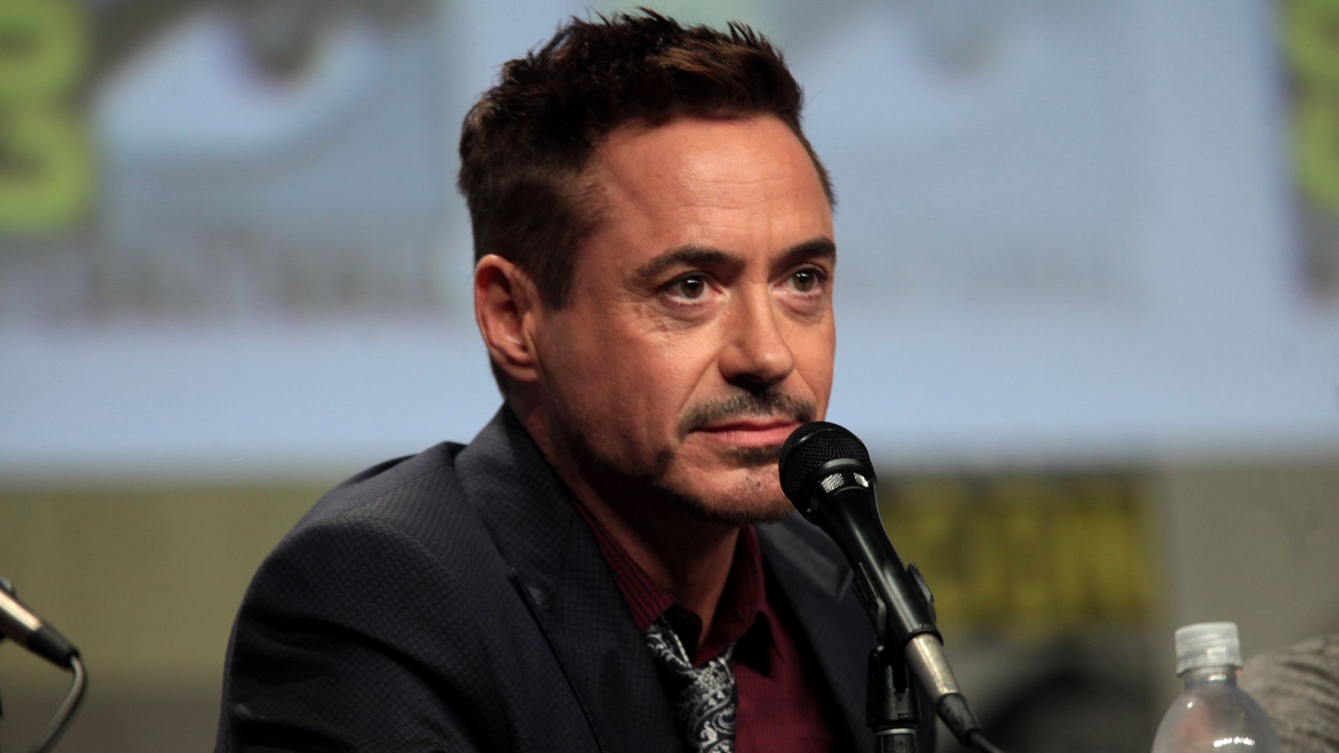 Robert Downey, Jr. speaking at the 2014 San Diego Comic Con International, for