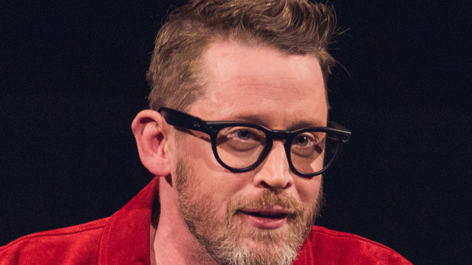 Macaulay Culkin at a Q&A for Home Alone's 35th anniversary in Los Angeles, California