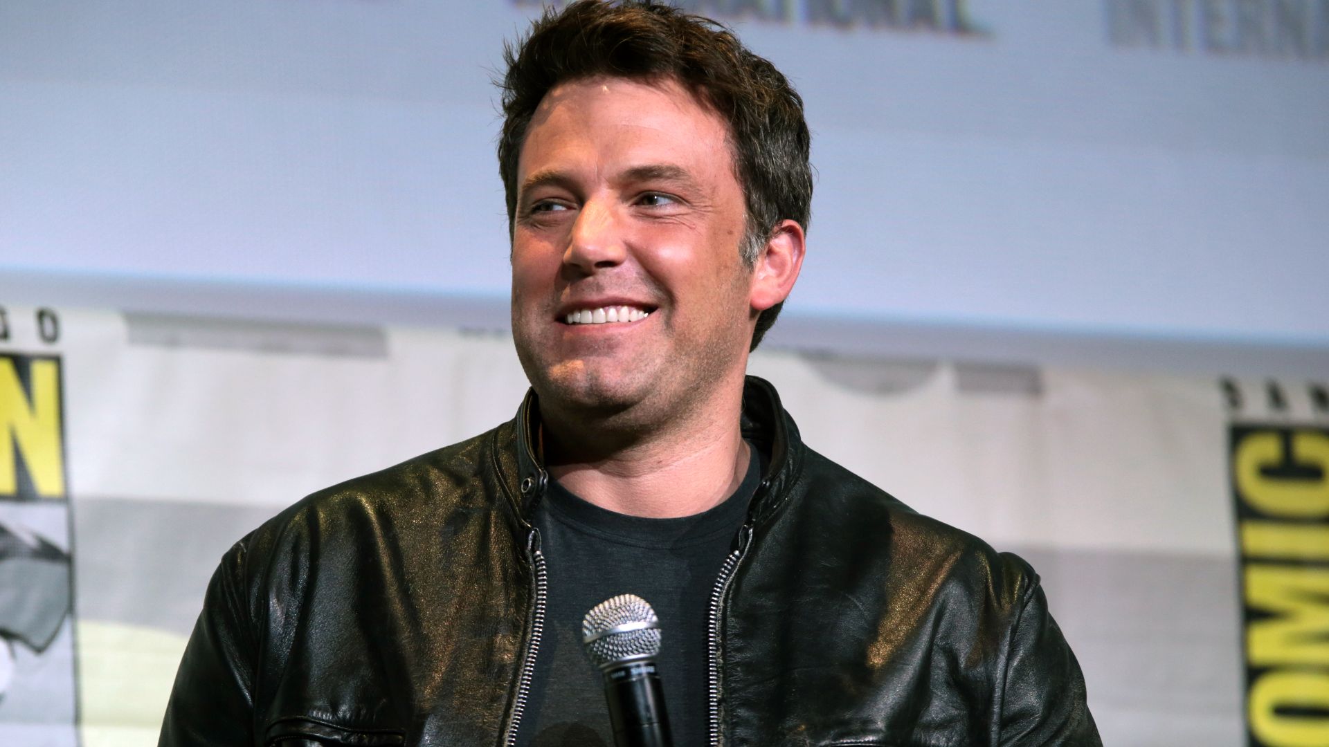 Ben Affleck speaking at the 2016 San Diego Comic Con International, for