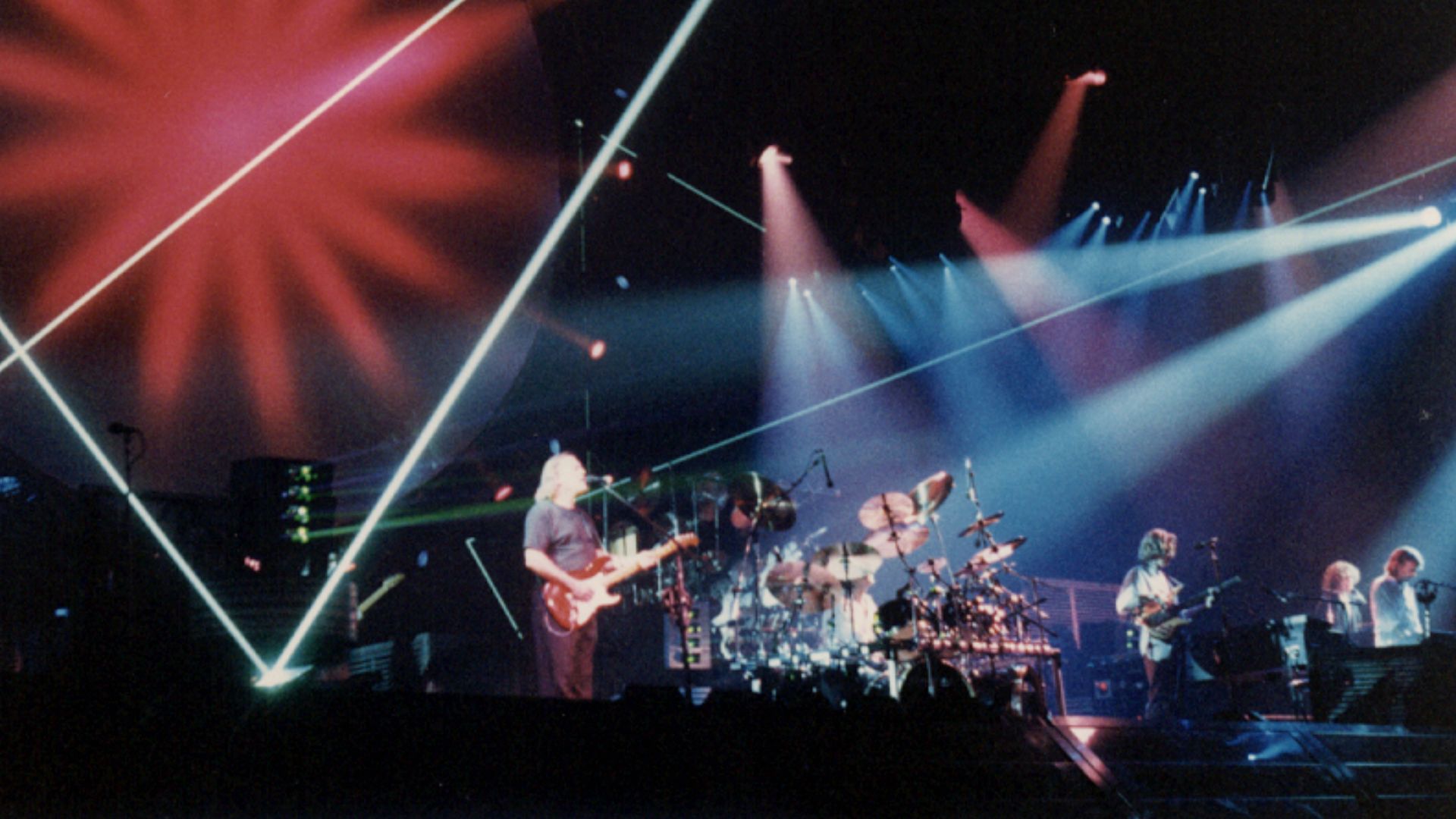 Pink Floyd performing live at Docklands Arena.