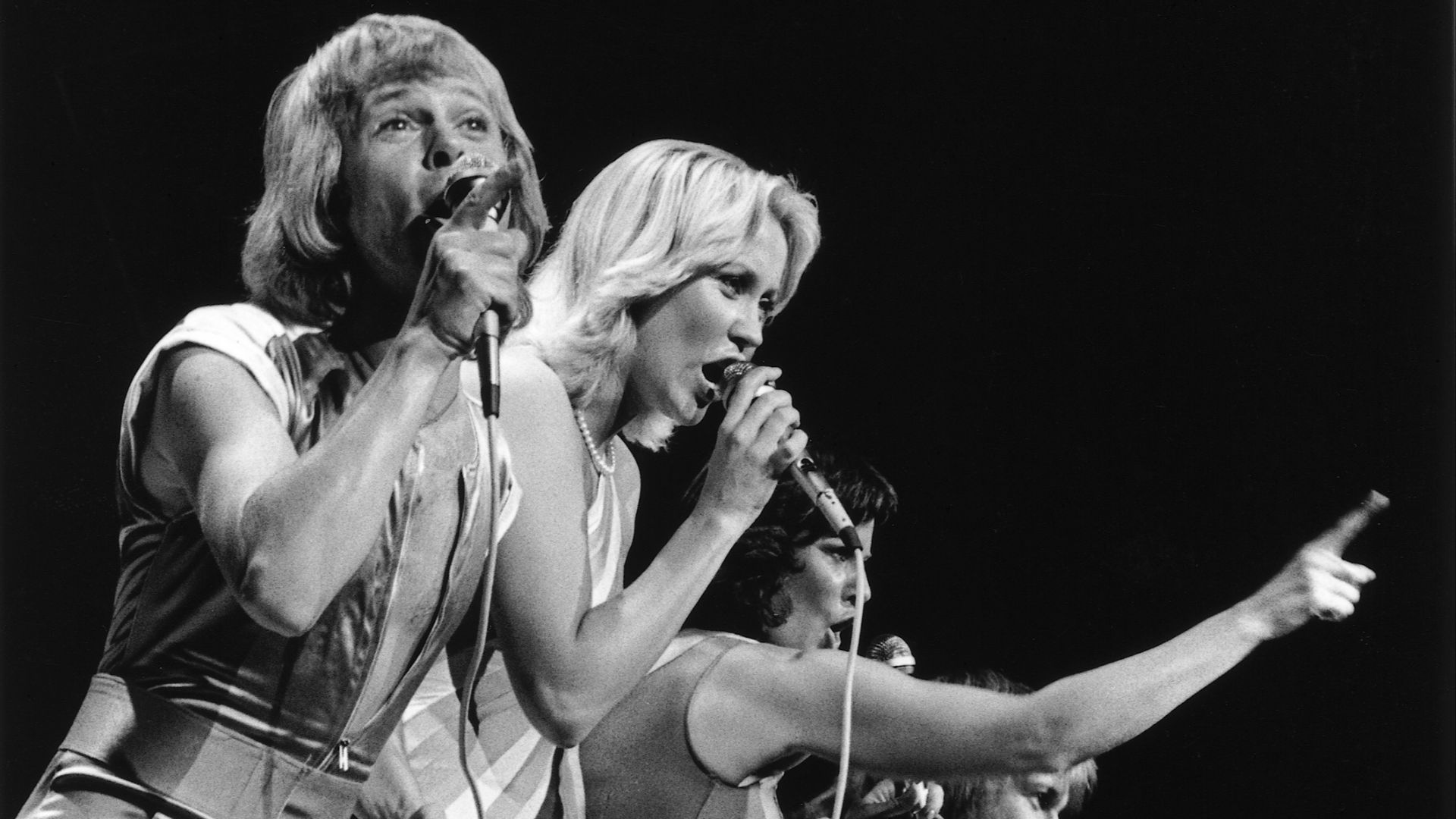 ABBA live at the Northlands Coliseum in Edmonton, Canada. The first stop of their 1979 North American tour.