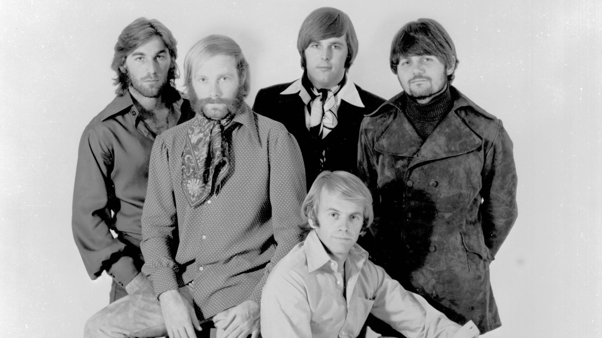 press photo
The Beach Boys in 1968, left to right: Dennis Wilson, Mike Love, Carl Wilson (top), Al Jardine, Bruce Johnston.