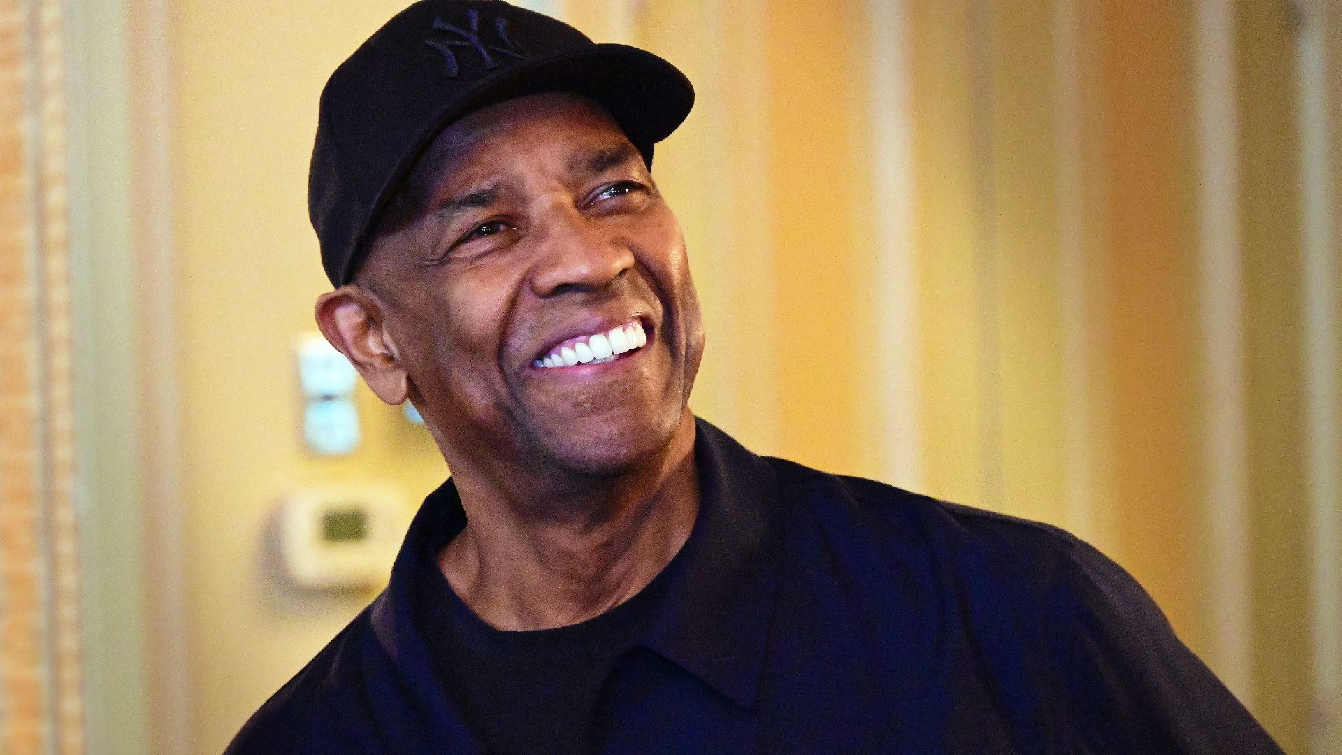 Denzel Washington at the unveiling of his Sardi's portrait, 2025