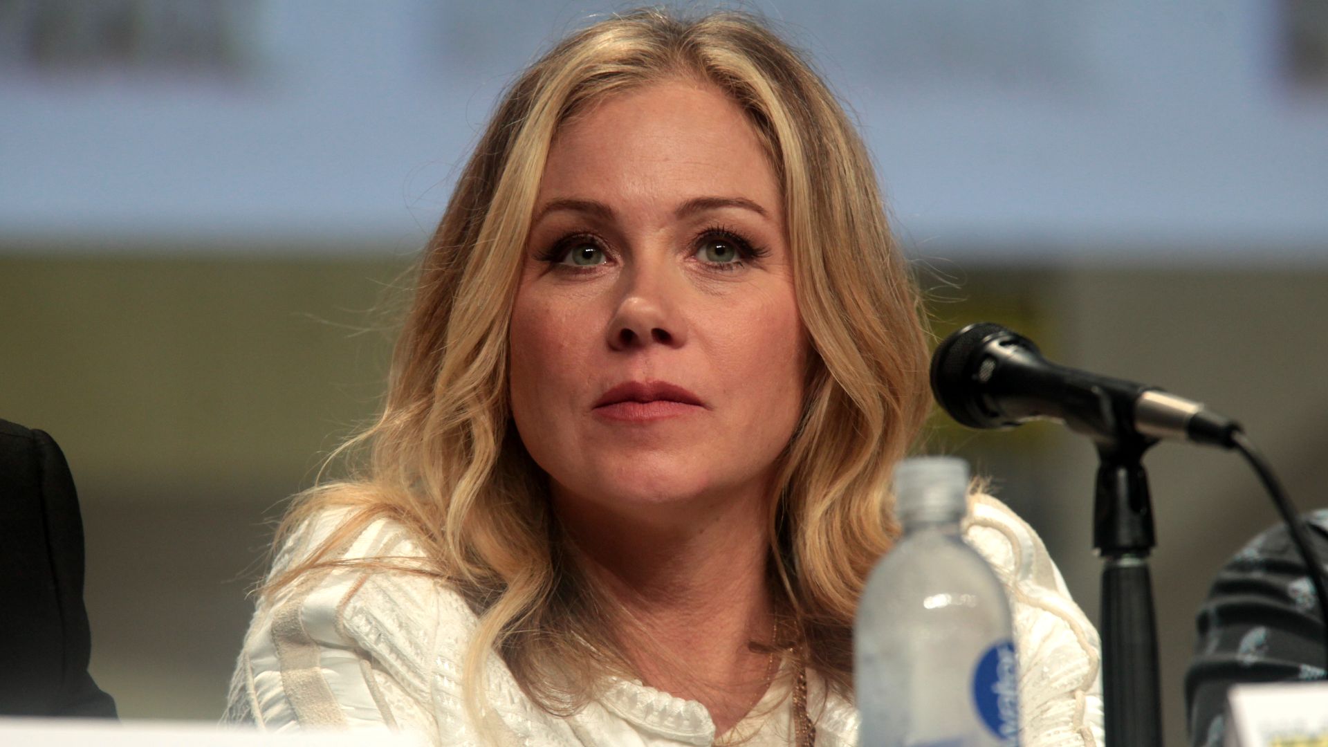 Christina Applegate speaking at the 2014 San Diego Comic Con International, for
