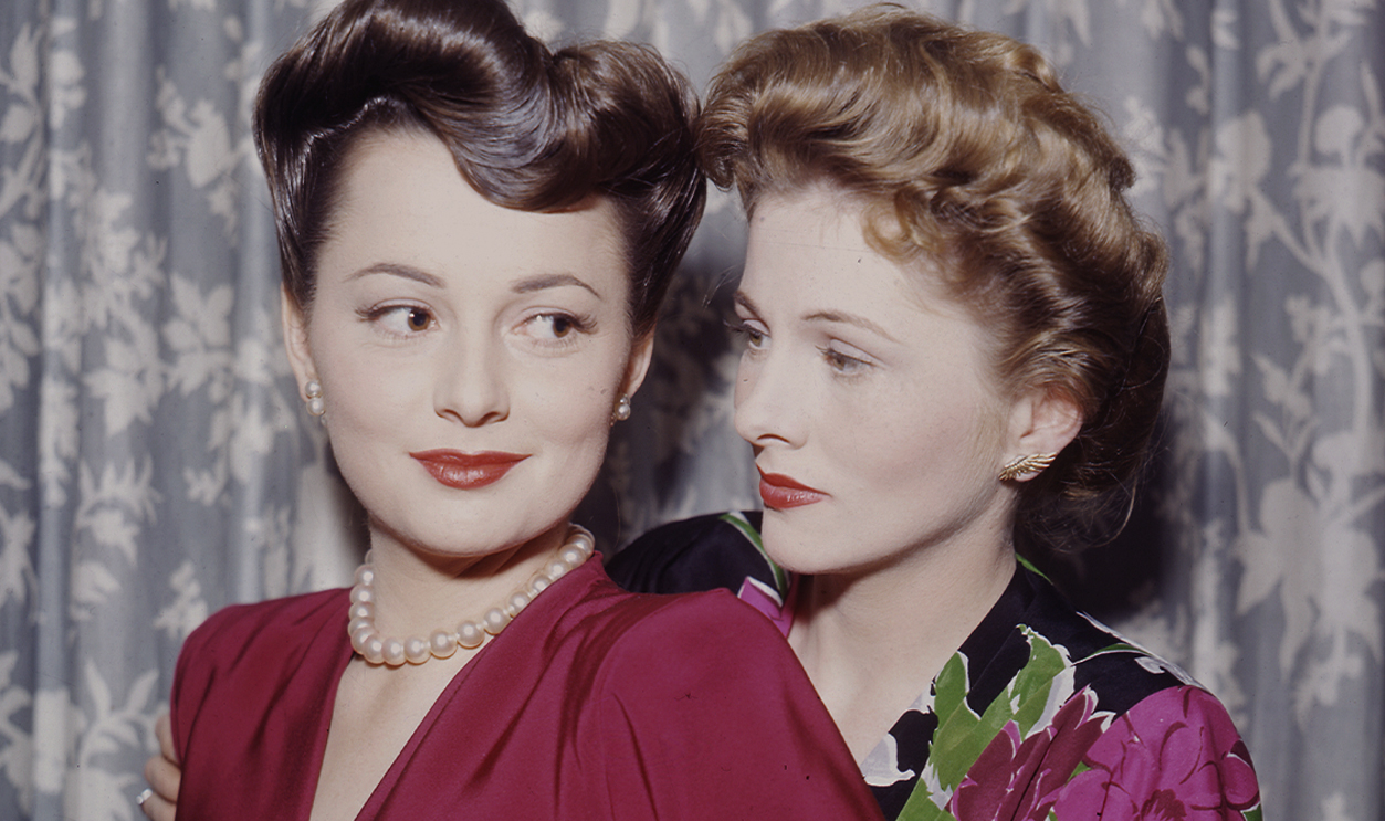 Olivia de Havilland and Joan Fontaine