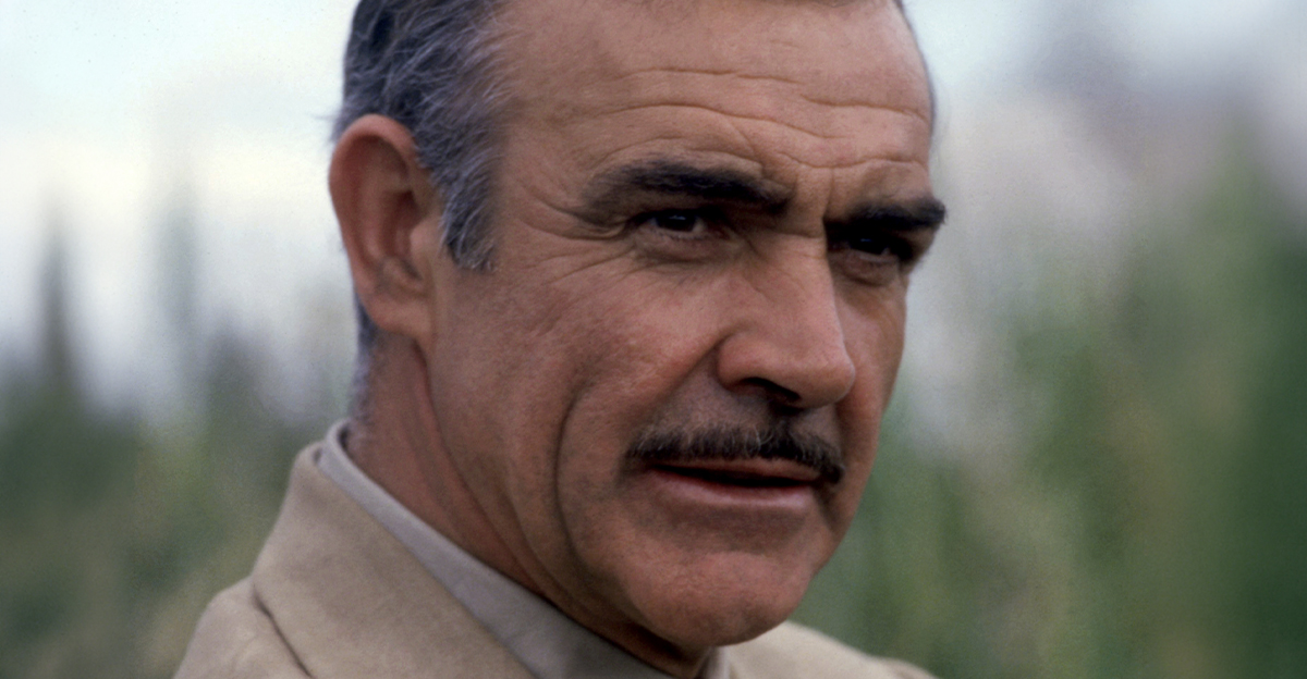 Actor Sean Connery in beige suit jacket in 1979.