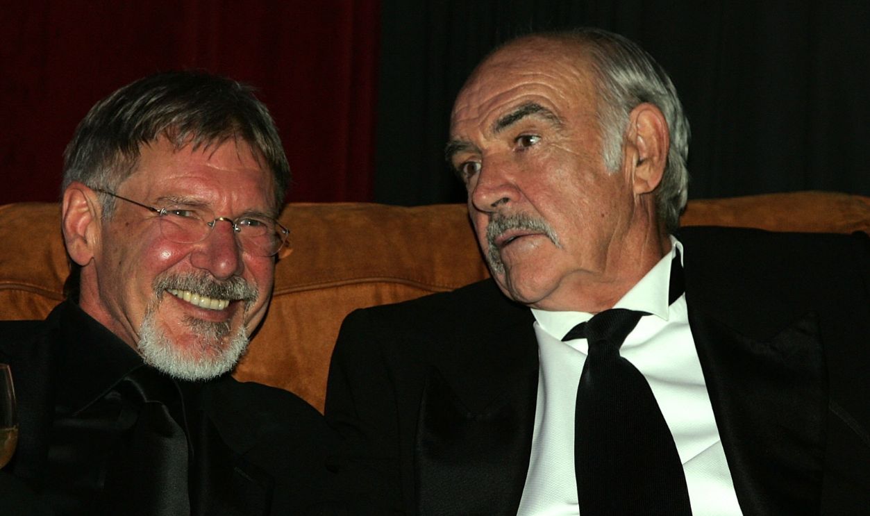 Getty Images - 71161845 - Actors Sean Connery and Harrison Ford attend the after party for the 34th AFI Life Achievement Award tribute to Sir Sean Connery held at the Kodak Theatre on June 8, 2006 in Hollywood, California.