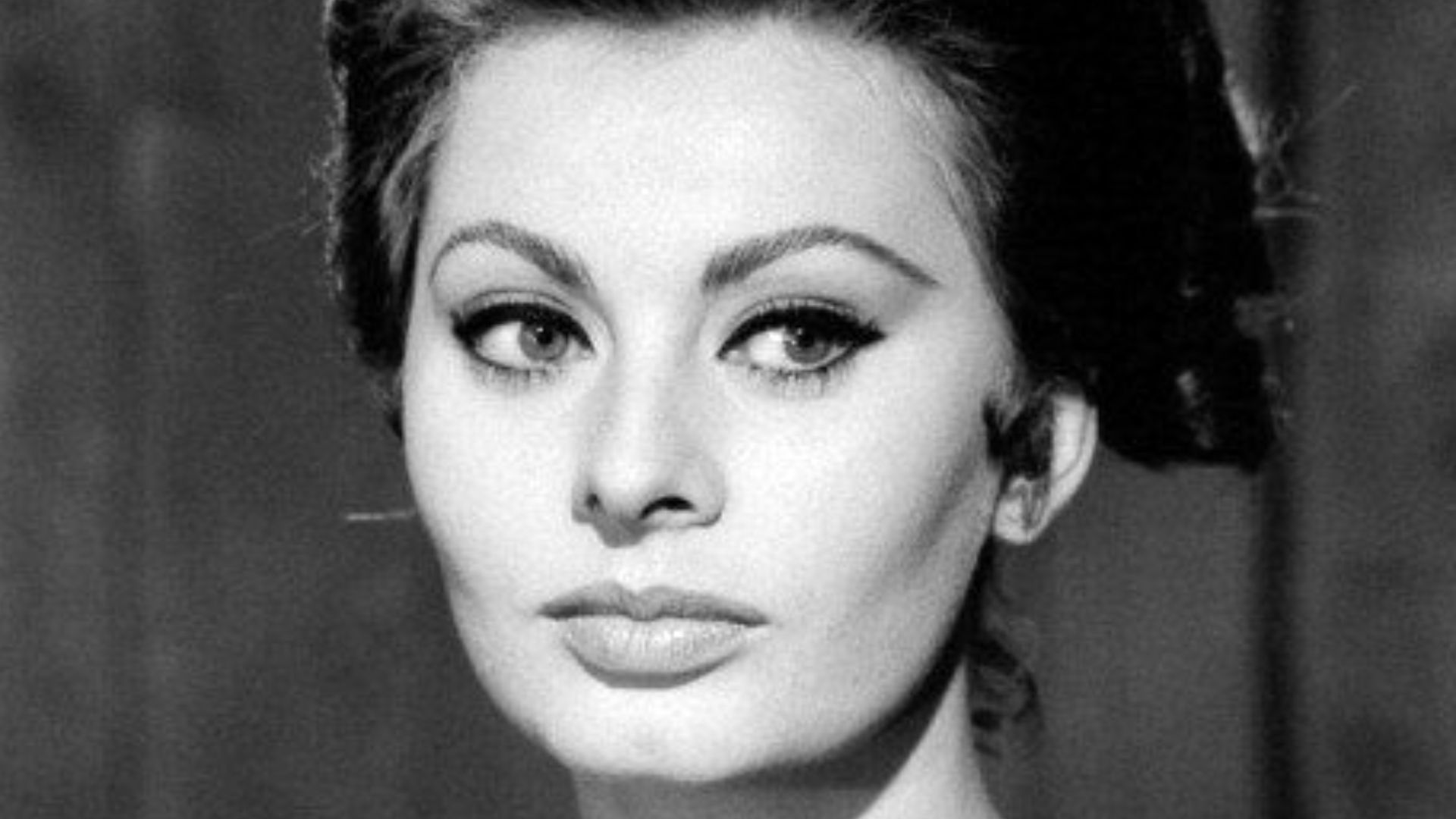 Sophia Loren durante as gravações do filme