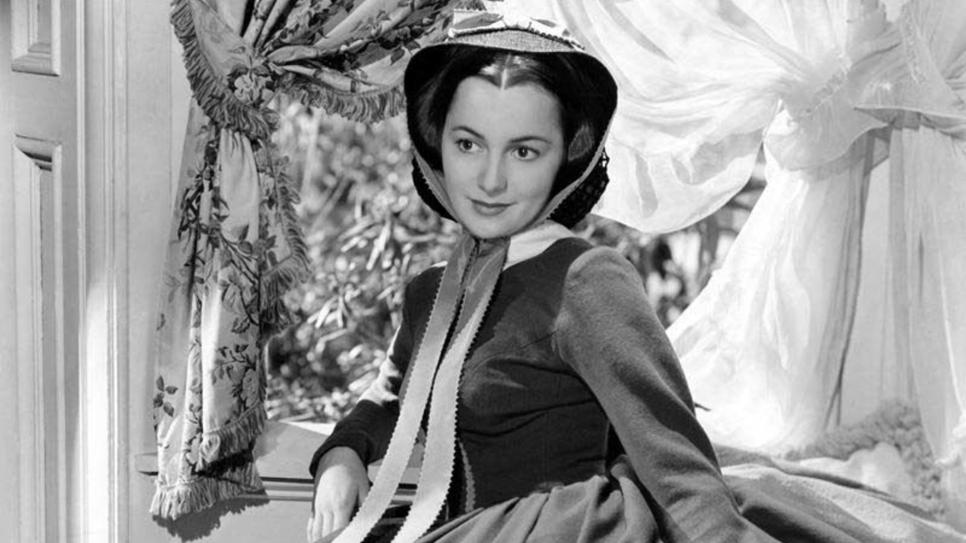 Olivia de Havilland publicity photo for Gone with the Wind, 1939