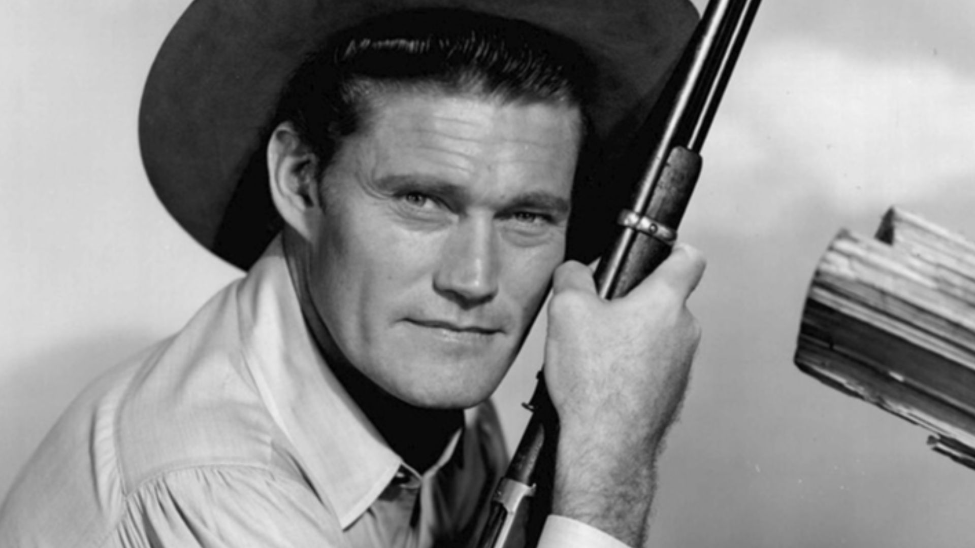 Photo of Chuck Connors as Lucas McCain from the television program The Rifleman.