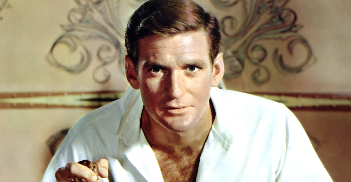 Rod Taylor as H George Wells in a publicity still for 'The Time Machine',