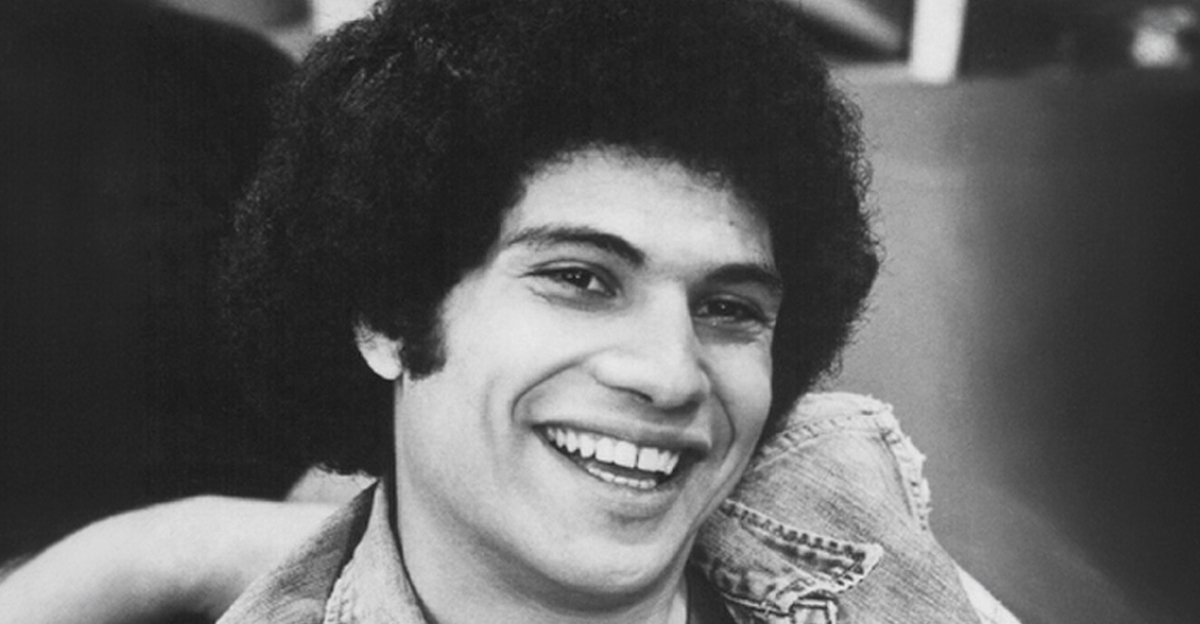 Black and white publicity image of Robert Hegyes 