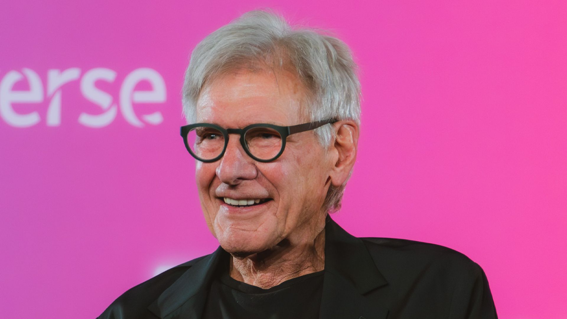 Harrison Ford speaking during an FYC panel for Shrinking at Televerse 2025 in Los Angeles, California.