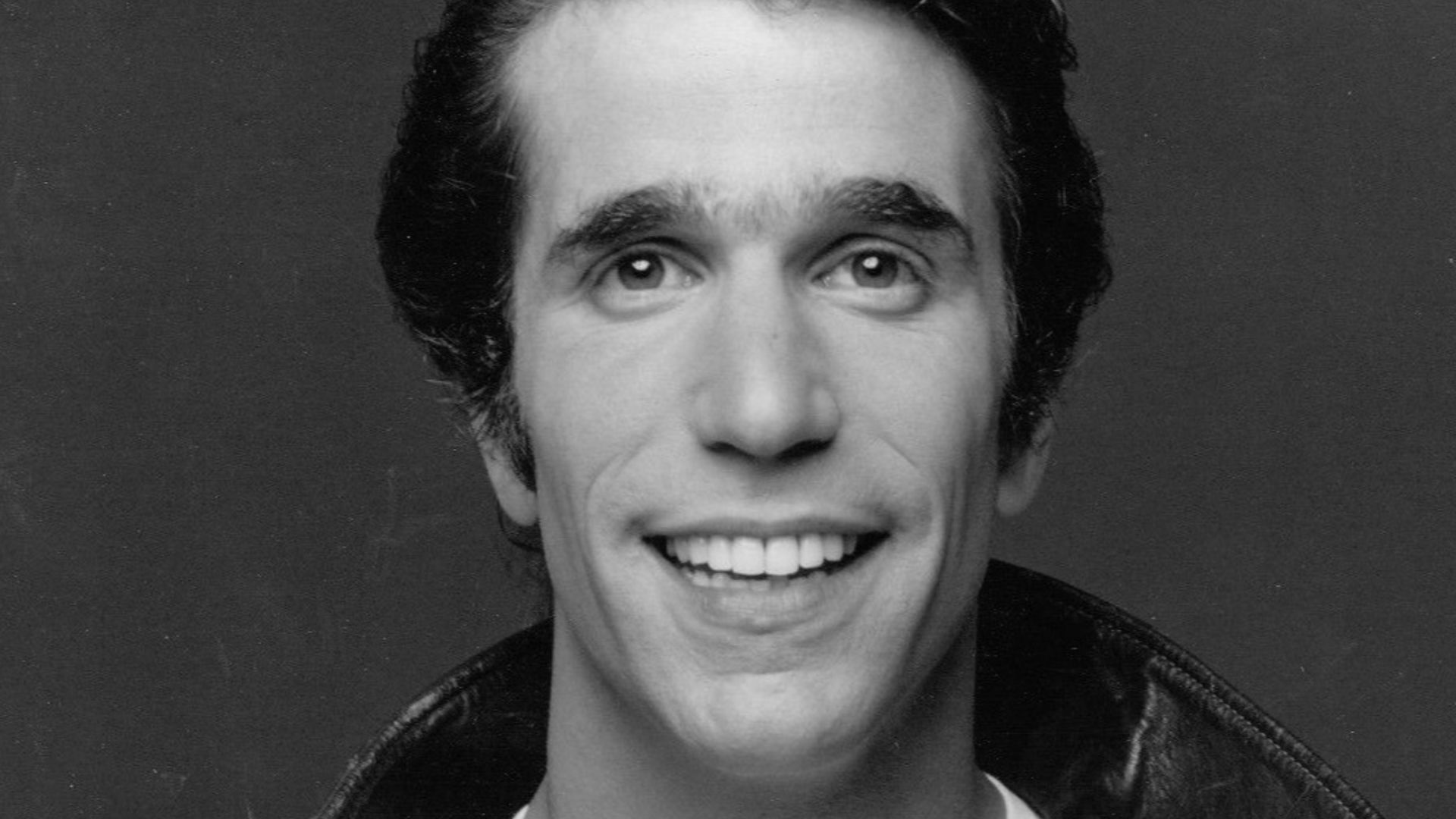 Photo of Henry Winkler as Fonzie.