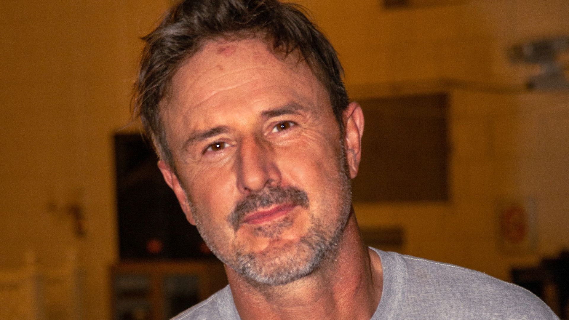 Actor/wrestler David Arquette posing preshow at Alpha-1's Immortal Kombat 7 show in Hamilton, ON