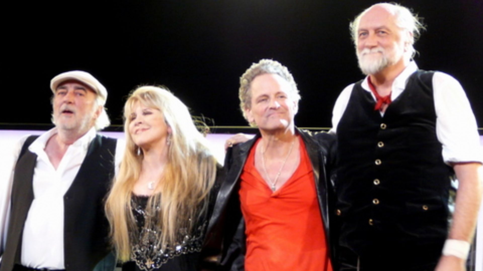 FLEETWOOD MAC on March 3, 2009 in St. Paul, MN at the Xcel Energy Center.  Left to right: John McVie, Stevie Nicks, Lindsey Buckingham, Mick Fleetwood
Photo by Matt Becker, melodicrockconcerts@gmail.com

Use without citation is a violation of law.