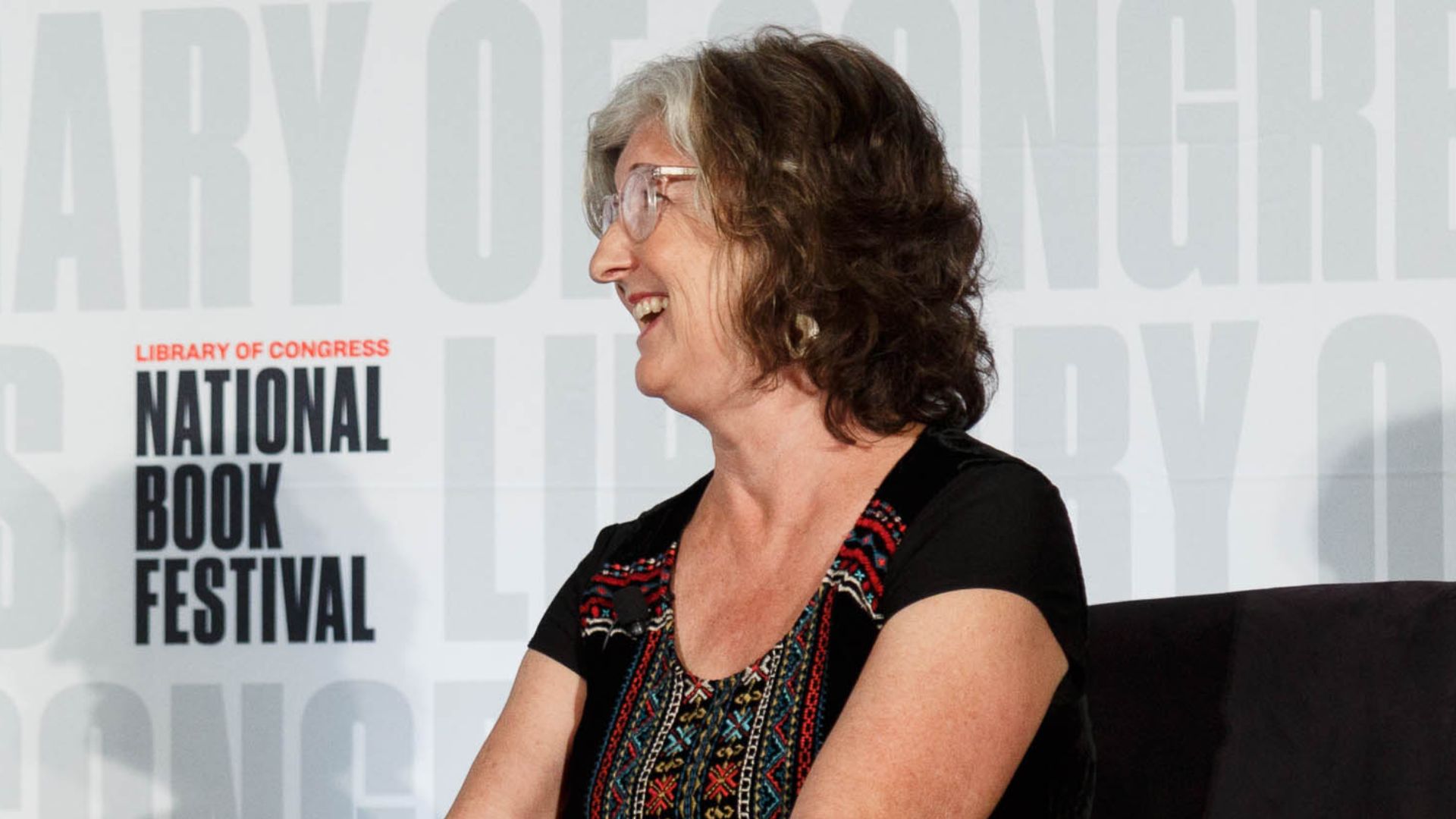 Barbara Kingsolver speaks on the Fiction Stage with NPR's Mandalir del Barco at the National Book Festival, August 31, 2019. Photo by Shawn Miller/Library of Congress.

Note: Privacy and publicity rights for individuals depicted may apply.