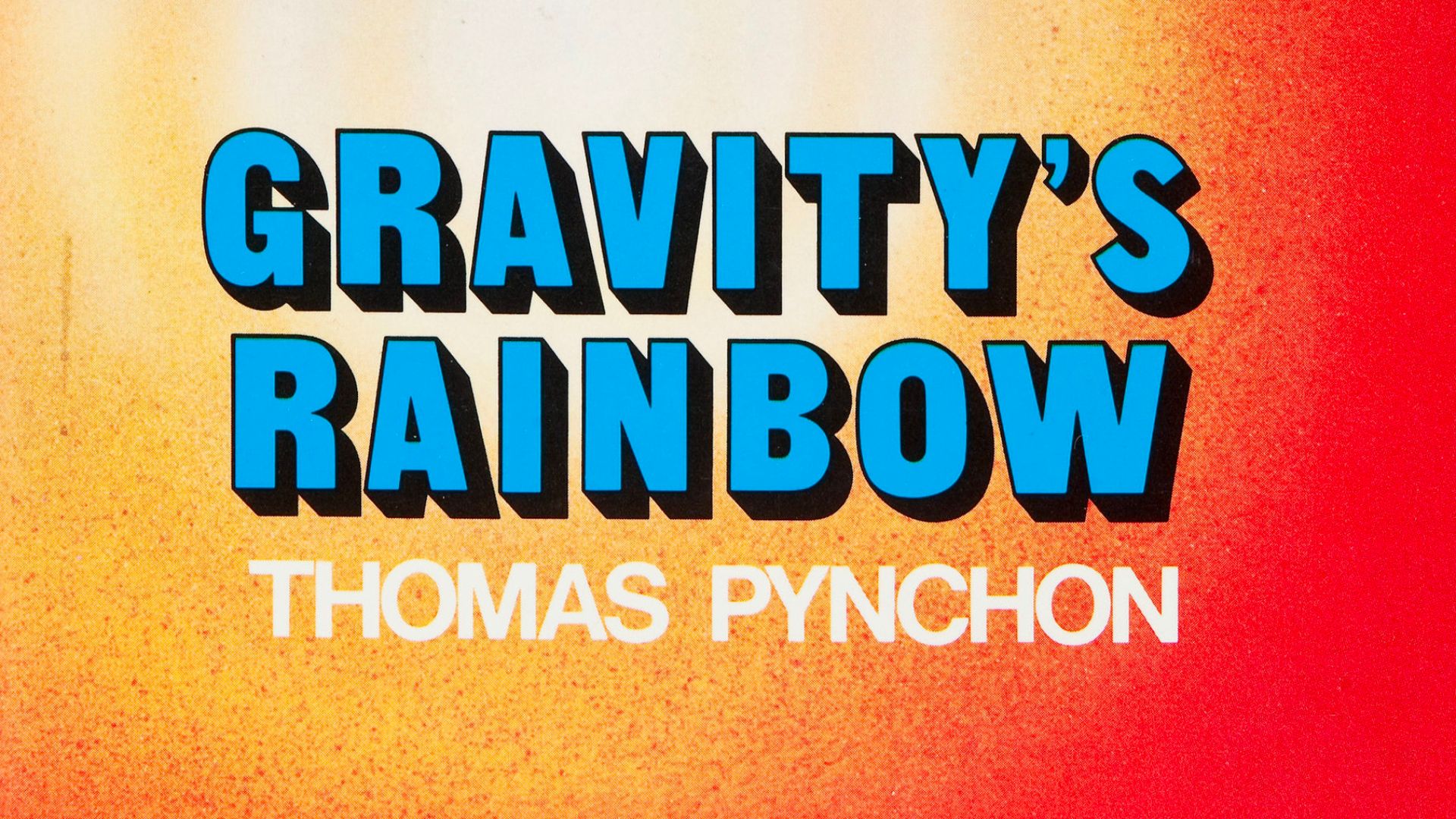 Cover design from the first-edition dust jacket of the 1973 novel Gravity's Rainbow by the American author Thomas Pynchon. Published by Viking Press.