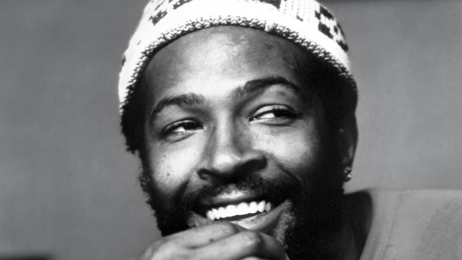 Publicity photo of Marvin Gaye in 1973, during recording sessions for the album Let's Get It On at the