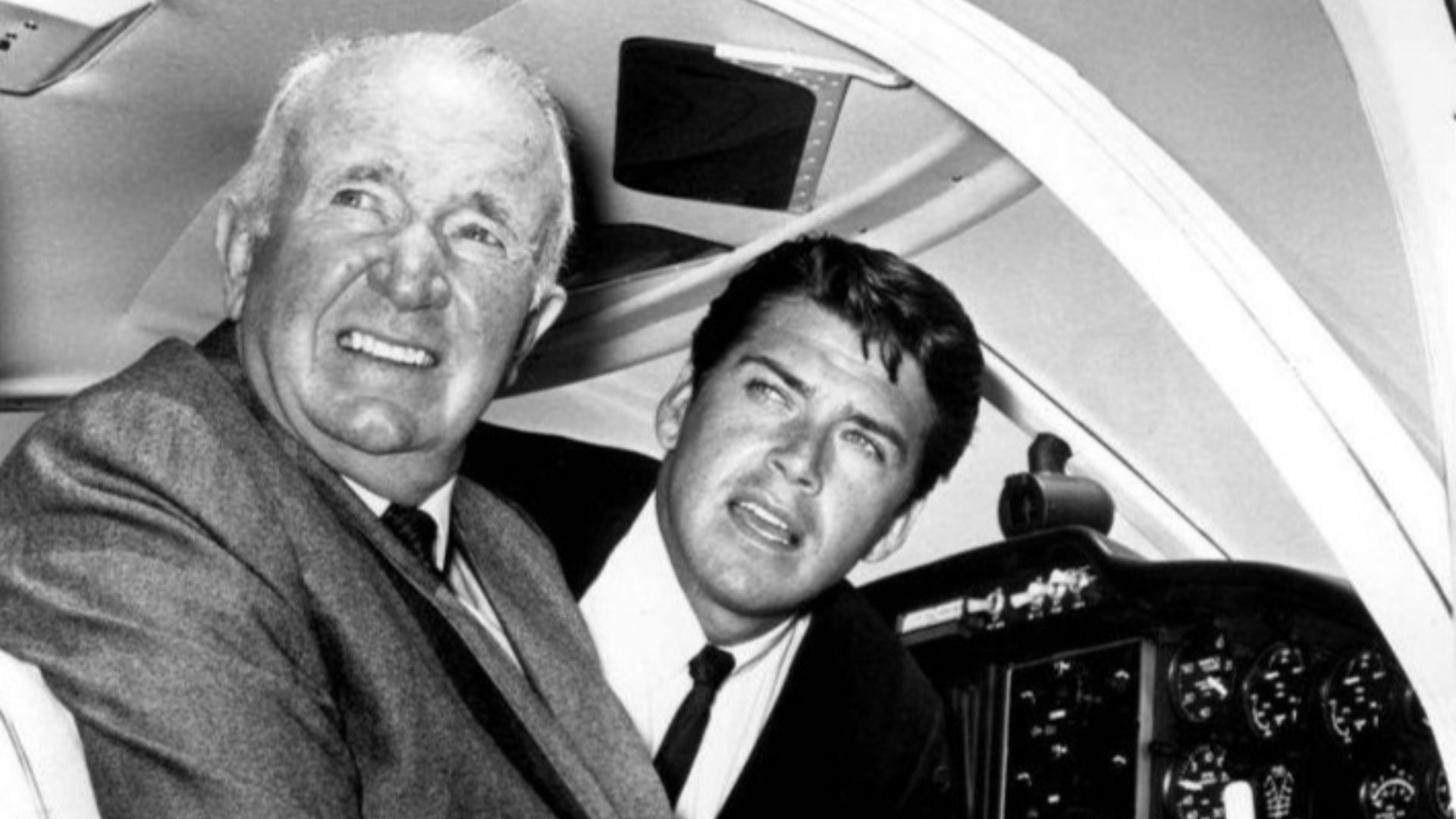 Photo of Walter Brennan as Walter Andrews and Van Williams as Pat Burns from the television program The Tycoon.