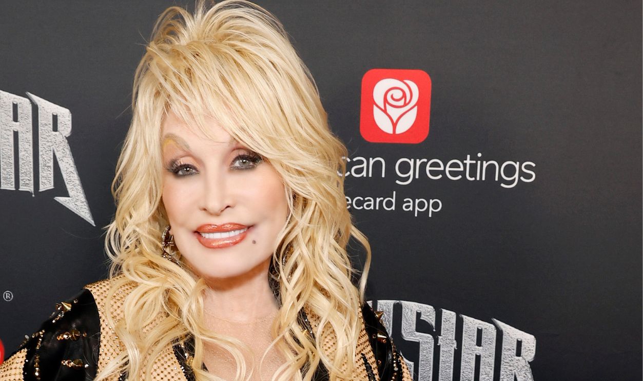 Dolly Parton attends Dolly Parton's Rockstar VIP Album Release Party with American Greetings on November 16, 2023 in Nashville, Tennessee. 