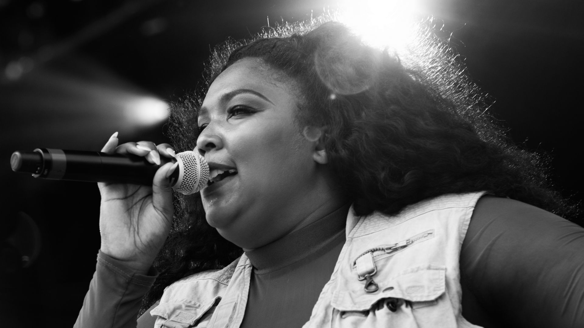 Lizzo performing at Day Two of Boston Calling, May 2016