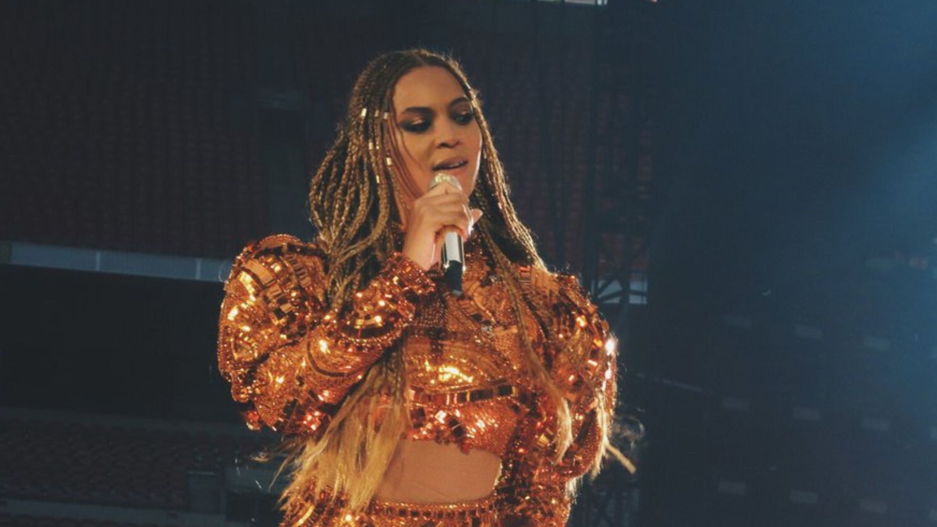 Beyoncé performing during The Formation World Tour, at Wembley Stadium in London, England on Sunday July 3, 2016.