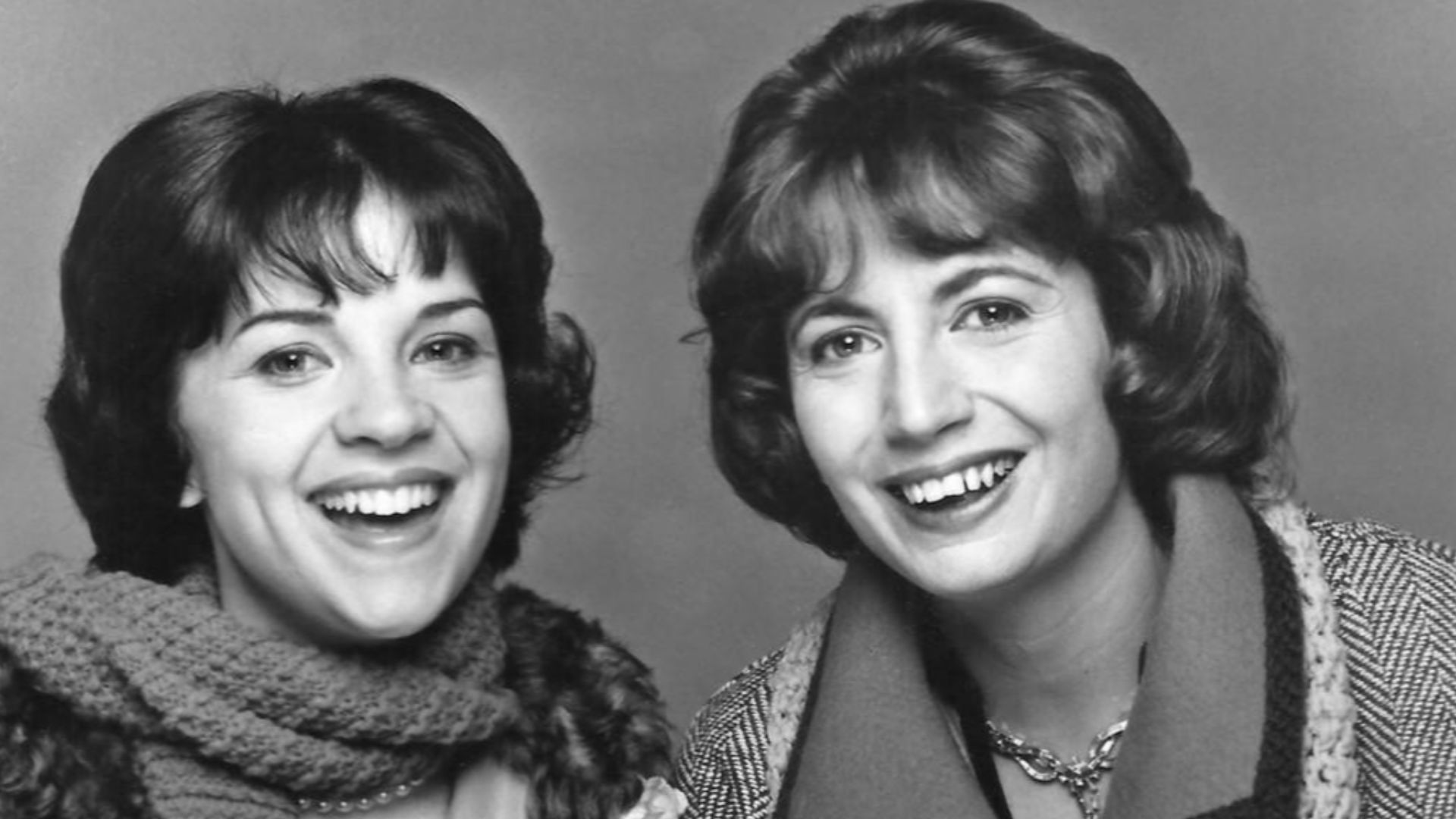 Publicity photo of Cindy Williams and Penny Marshall from the television show Laverne and Shirley.