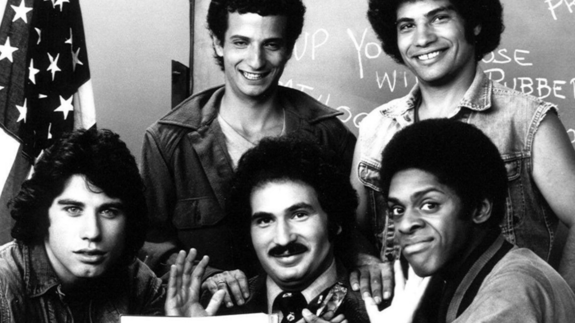 Main cast photo from the television program Welcome Back, Kotter.