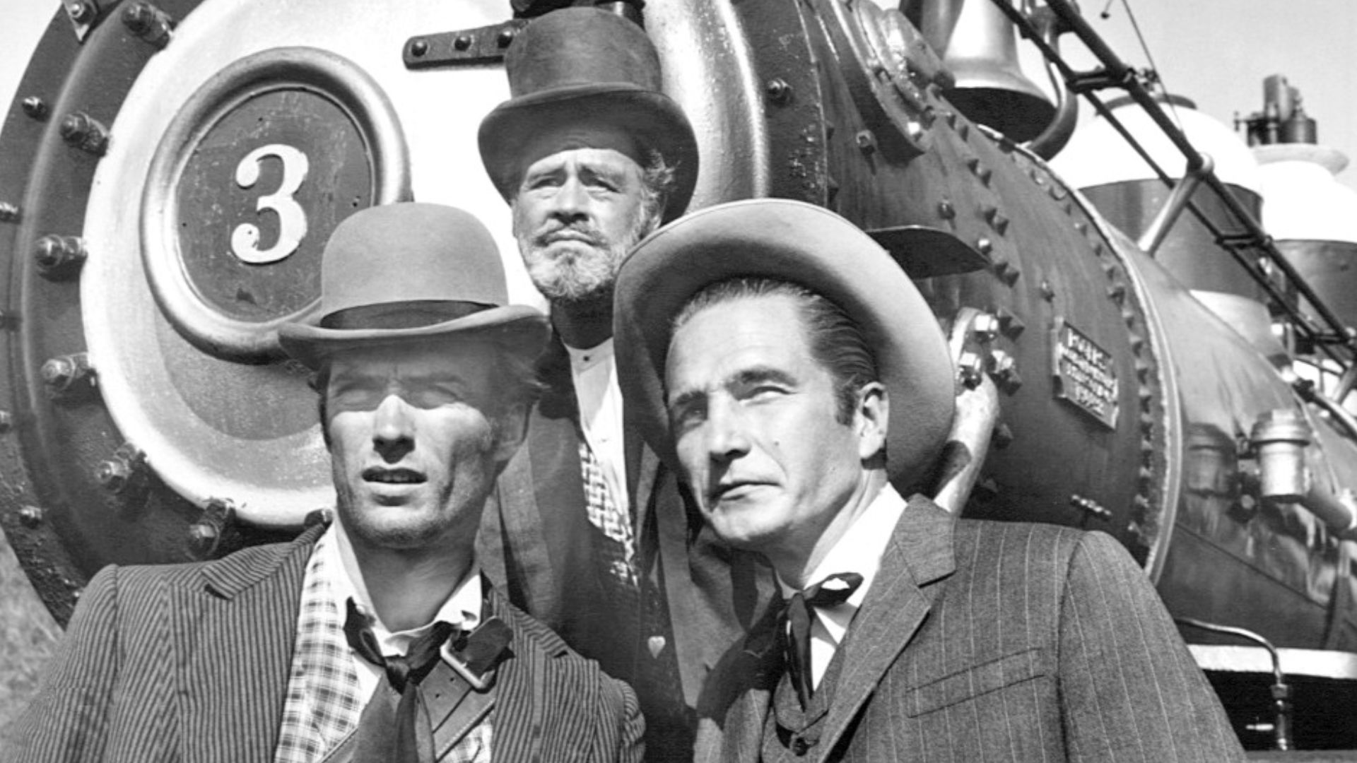 Photo of Clint Eastwood, Paul Brinegar and Eric Fleming from Rawhide.