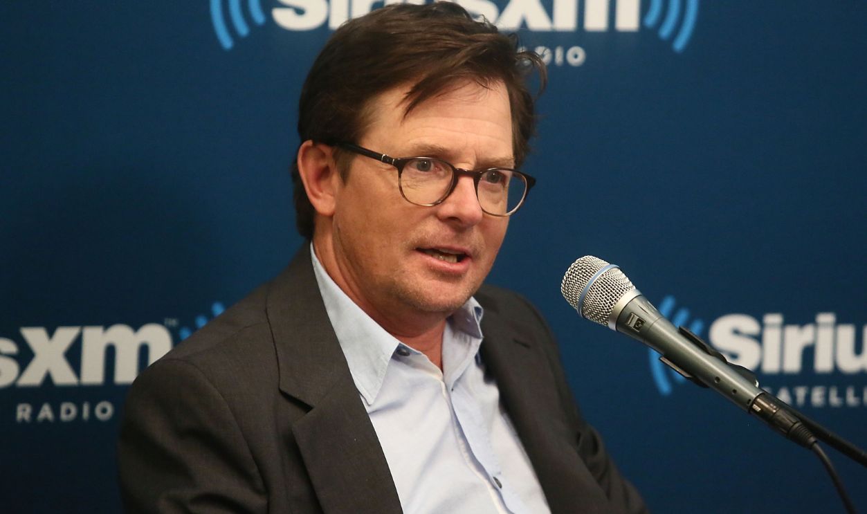 Celebrities Visit SiriusXM Studios - September 24, 2013 NEW YORK, NY - SEPTEMBER 24: Actor Michael J. Fox answers fan questions during SiriusXM's 'Town Hall' series at SiriusXM Studios on September 24, 2013 in New York City.