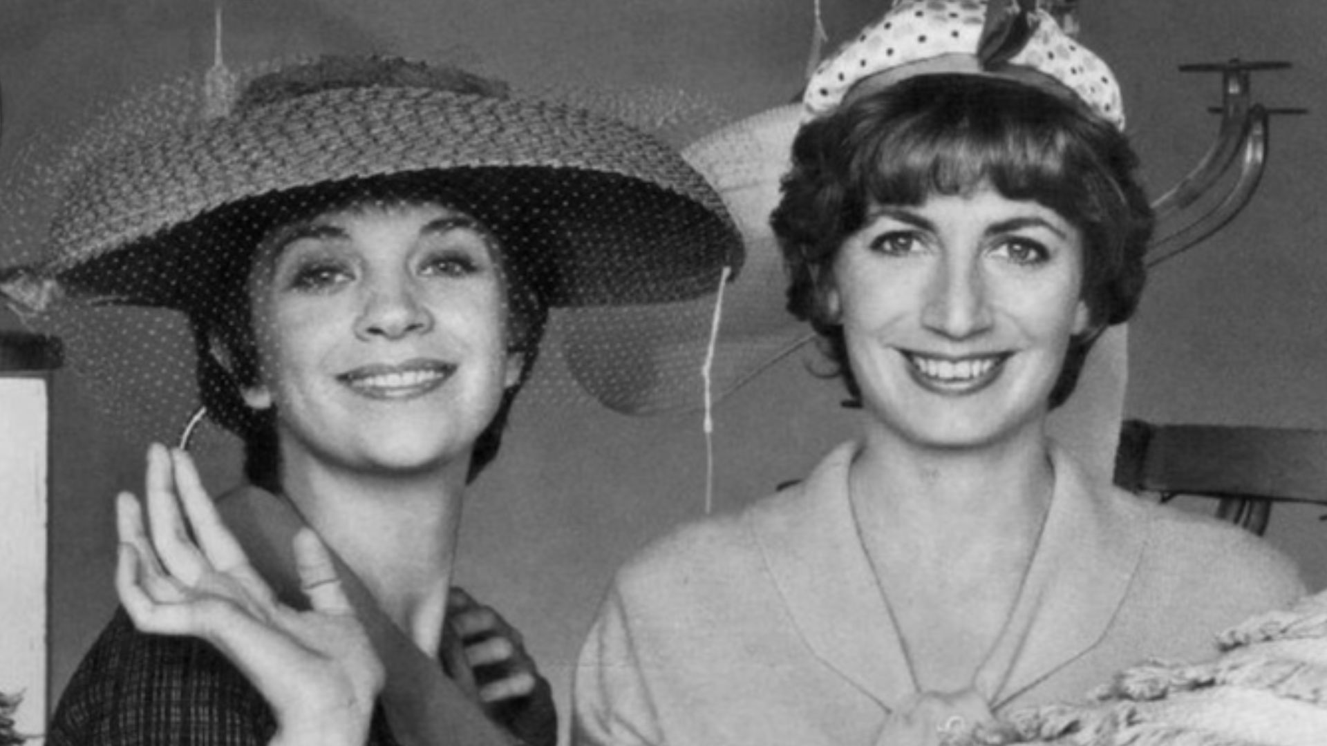 Photo of Cindy Williams as Shirley and Penny Marshall as Laverne from the television program Laverne and Shirley.