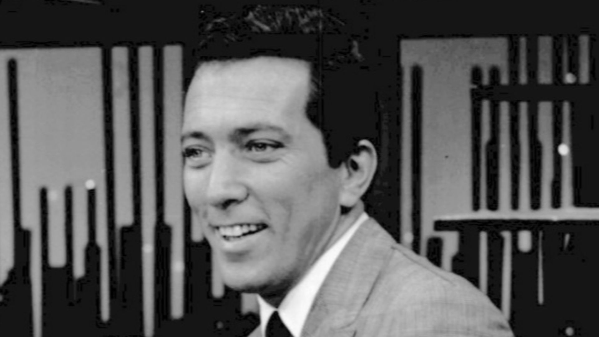 Photo of Andy Williams in 1963 as the host of the Grammy Awards.