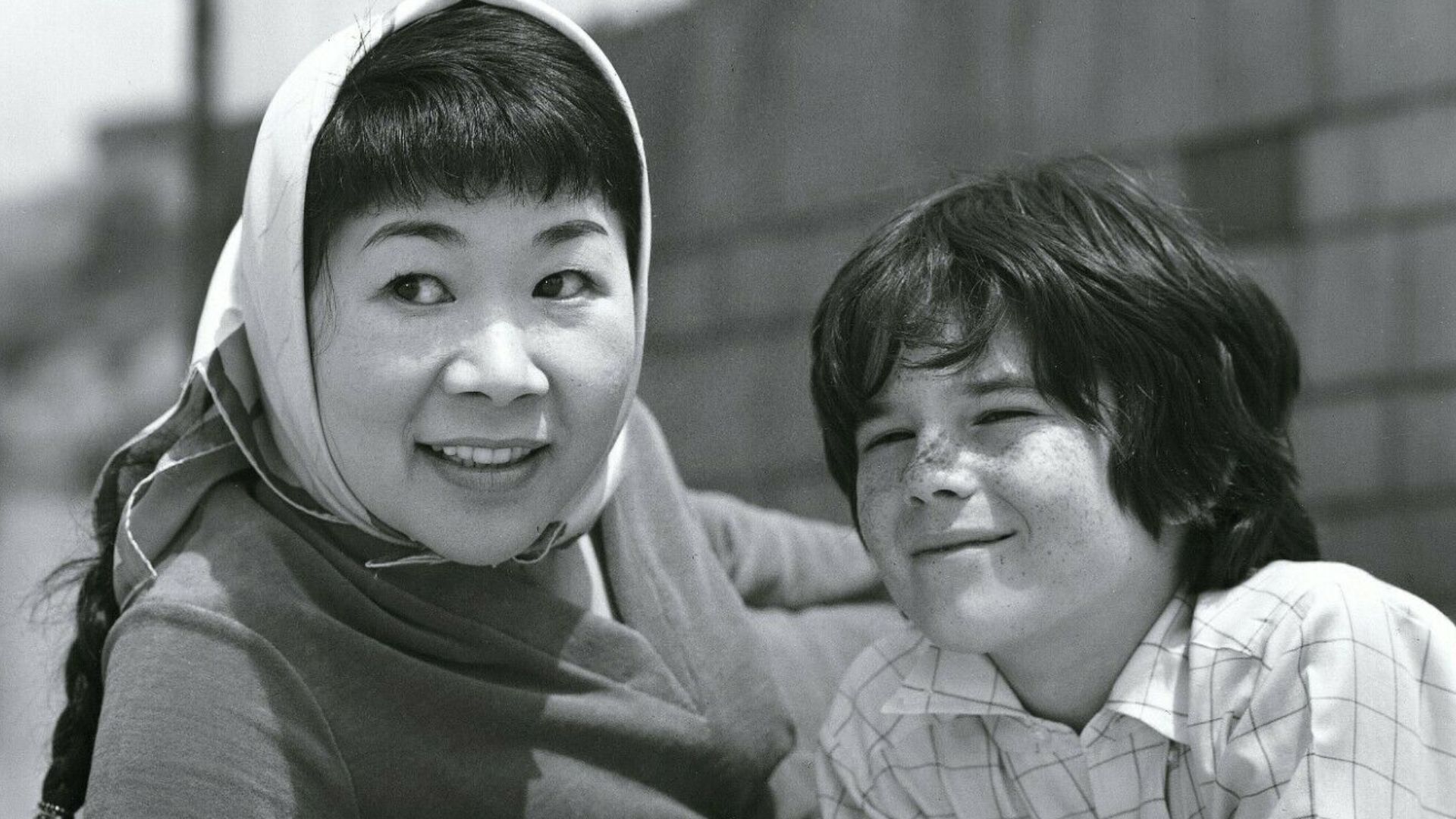 Press photo of Brandon Cruz and Miyoshi Umeki for the 1969–1972 television series The Courtship of Eddie's Father