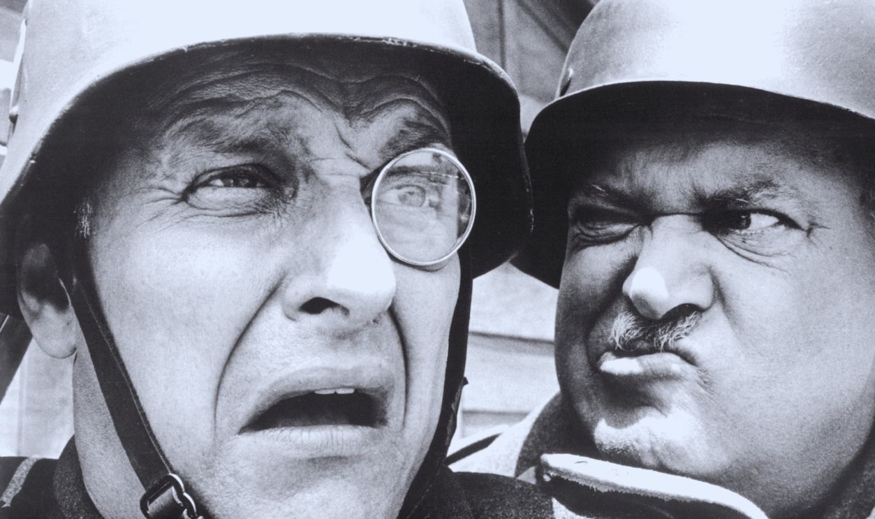 Gettyimages - 180256336, Hogan's Heroes Werner Klemperer (1920 - 2000), as Colonel Klink, and John Banner (1910 - 1973) as Sergeant Schultz in the American TV comedy series 'Hogan's Heroes', circa 1968. 