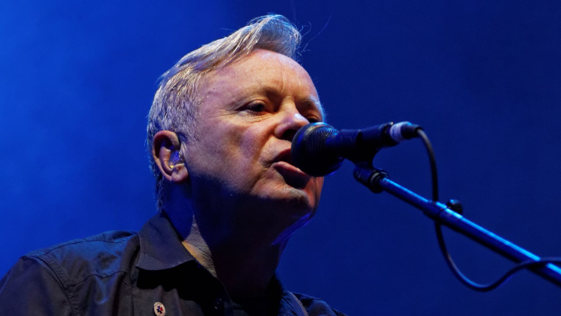 New Order en concert sur la grande scène lors de la fête de l'Humanité 2012.