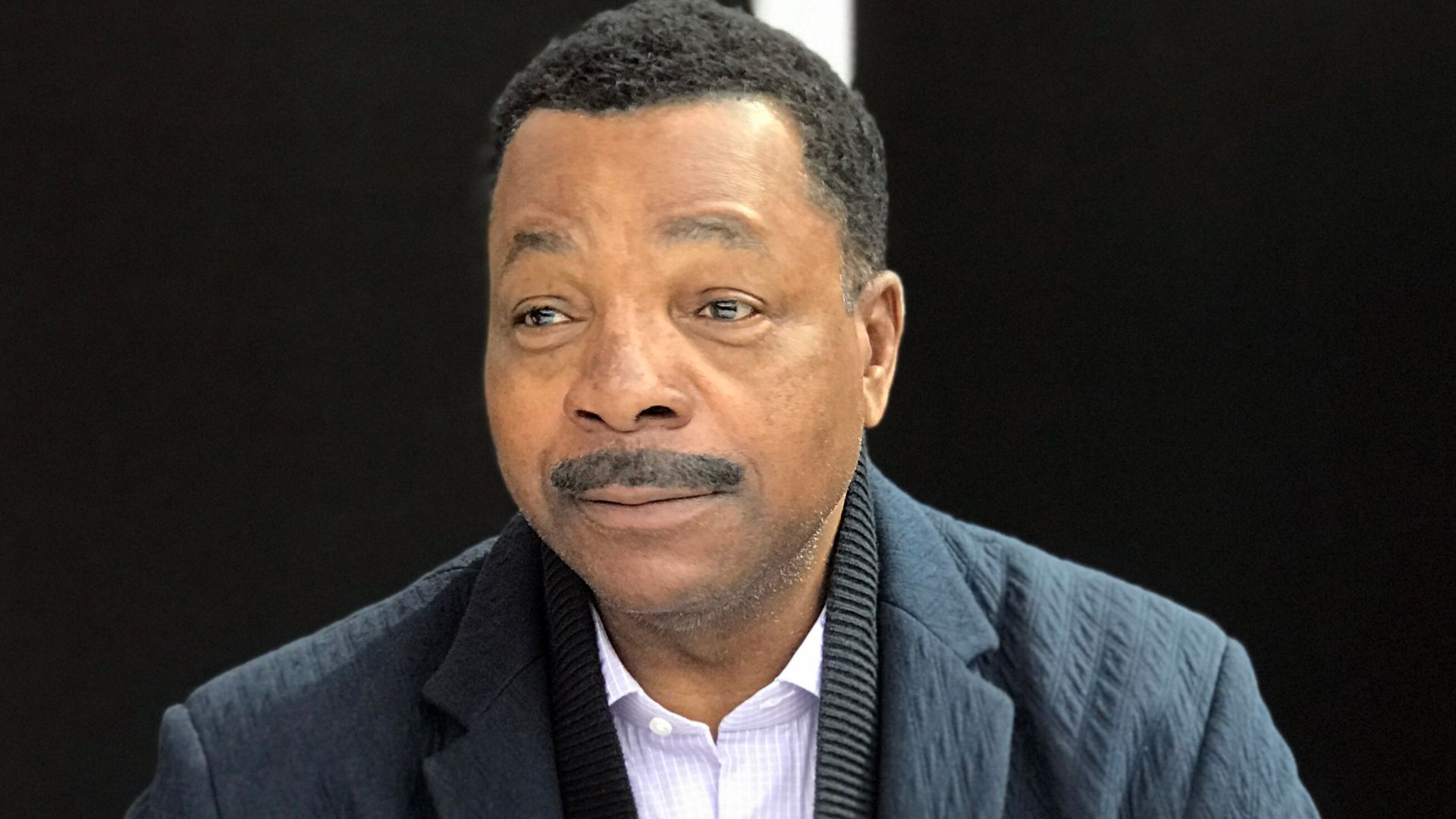 Actor Carl Weathers at the Explosion Jones press room, where that animated TV series was being promoted, on Thursday, October 5, 2017 at the Jacob K. Javits Convention Center in Manhattan, Day 1 of the 2017 New York Comic Con.

This photo was created by L