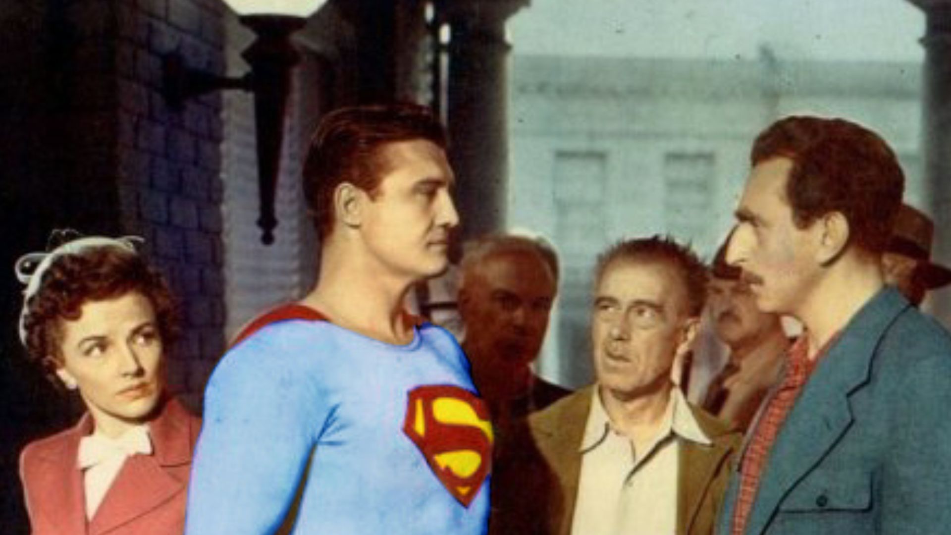 Colored lobby card for the 1951 theatrical feature