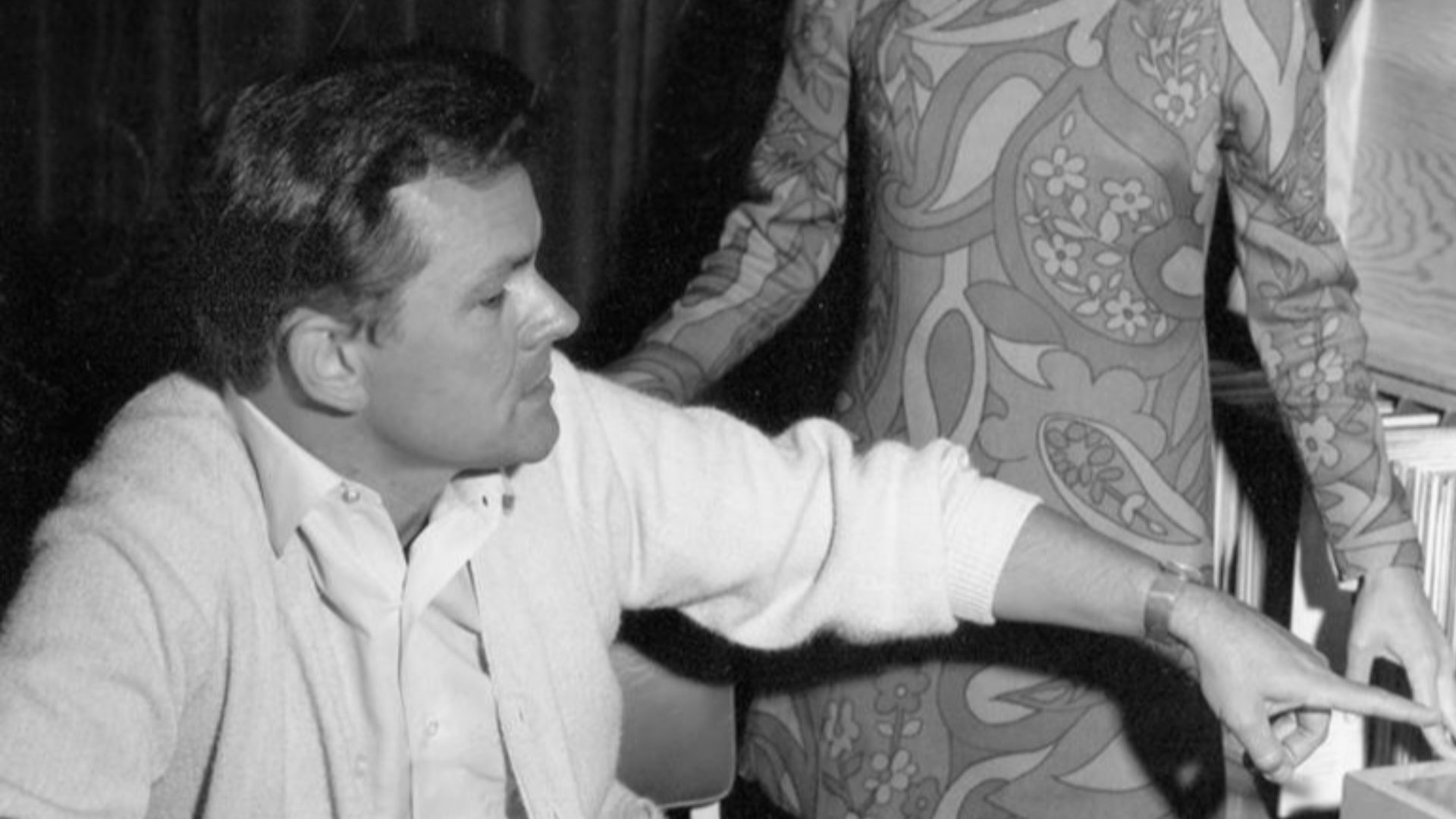 Chris Noel and Bob Crane at AFRTS in 1969. The Bob Crane show was also on AFRTS in 1969