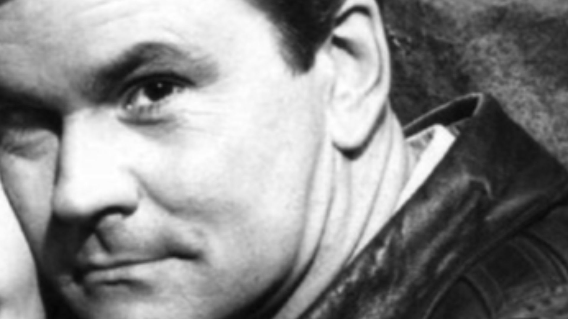 Photo of Bob Crane as Colonel Hogan and guest star Elisa Ingram, who helps Hogan and his crew take a German radio transmitter out of service.