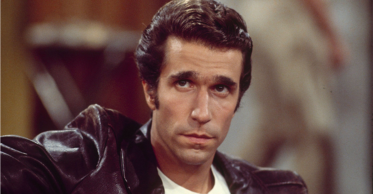 Screenshot of Henry Winkler as Arthur Fonzarelli on Happy Days (1974-1984)
