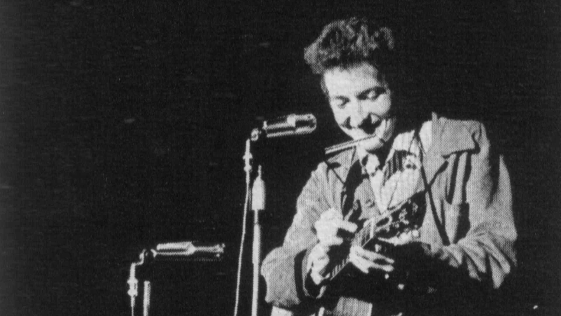 Bob Dylan performing at St. Lawrence University in New York.