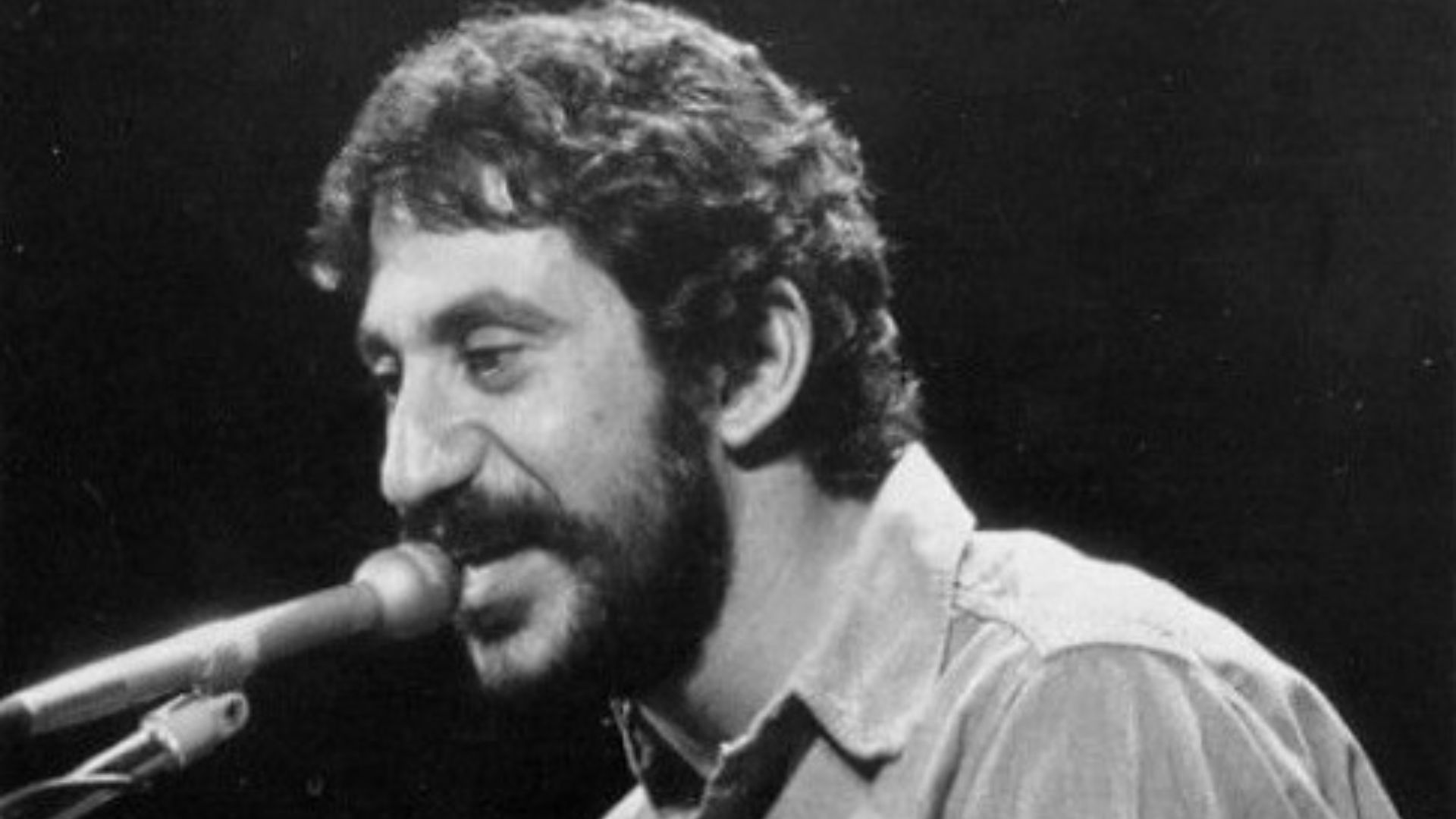 Photo of Jim Croce from the second anniversary of the In Concert music program.  The program aired footage of a performance Croce had given previously.
