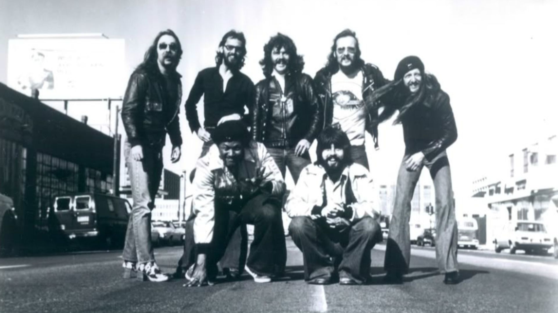 Publicity photo of the music group The Doobie Brothers.