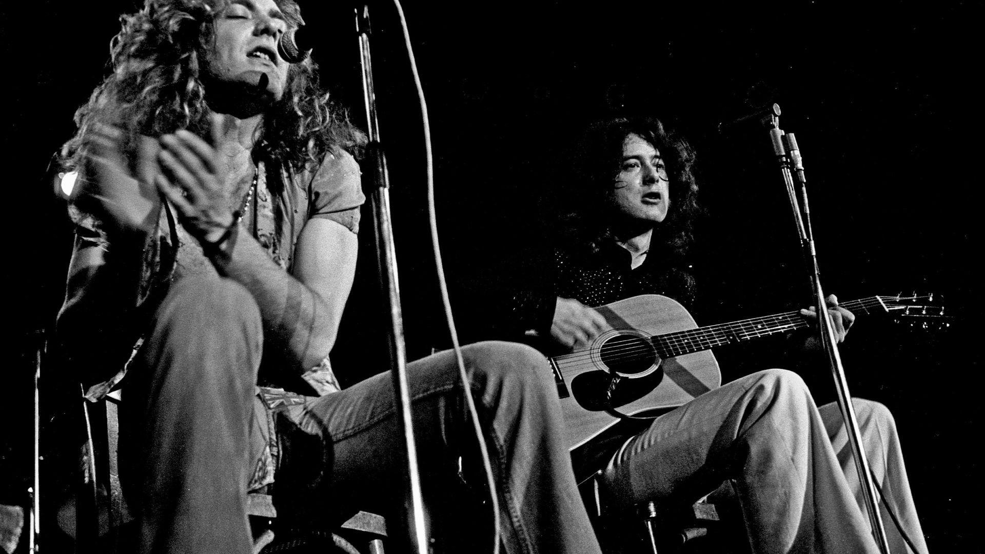 Led Zeppelin in Hamburg, Germany 1973. Robert Plant, Jimmy Page