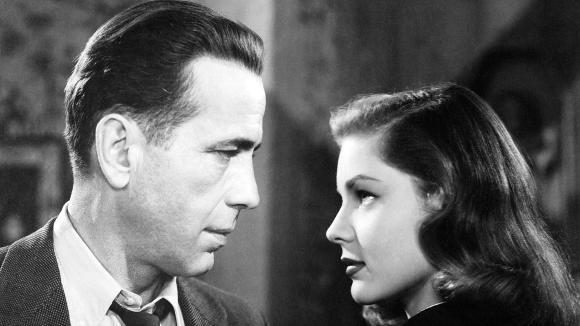 Photo of Humphrey Bogart and Lauren Bacall from the 1946 film The Big Sleep.