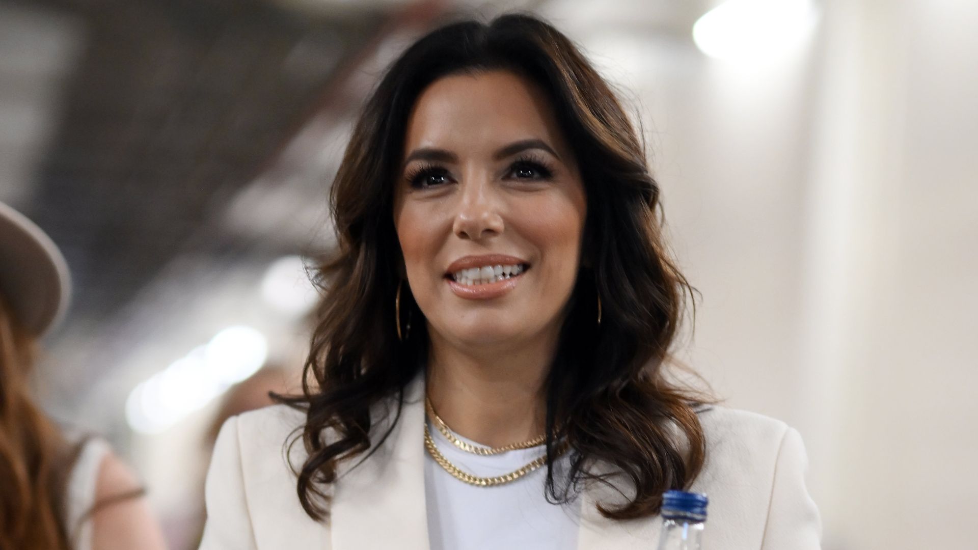 4 November 2022; Eva Longoria, Actress & Producer; Founder, Eva Longoria Foundation, during day three of Web Summit 2022 at the Altice Arena in Lisbon, Portugal. Photo by Stephen McCarthy/Web Summit via Sportsfile