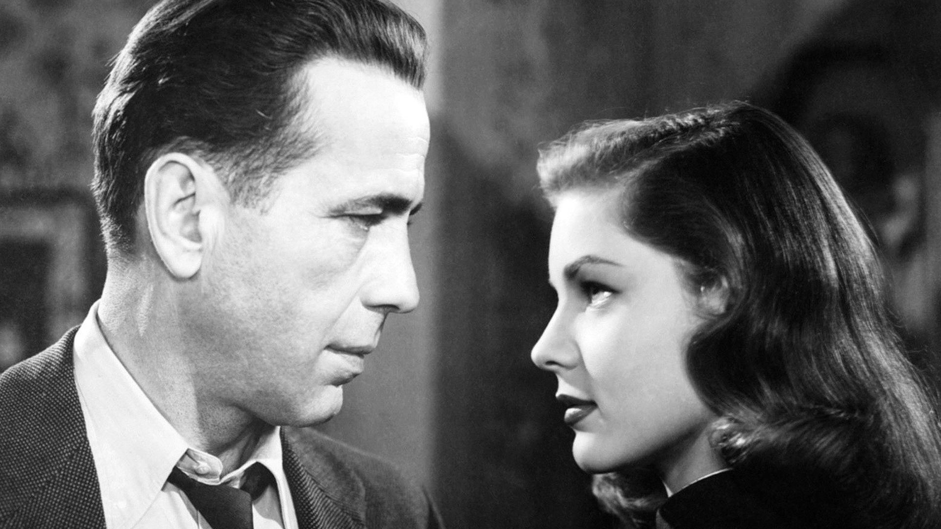 Photo of Humphrey Bogart and Lauren Bacall from the 1946 film The Big Sleep.