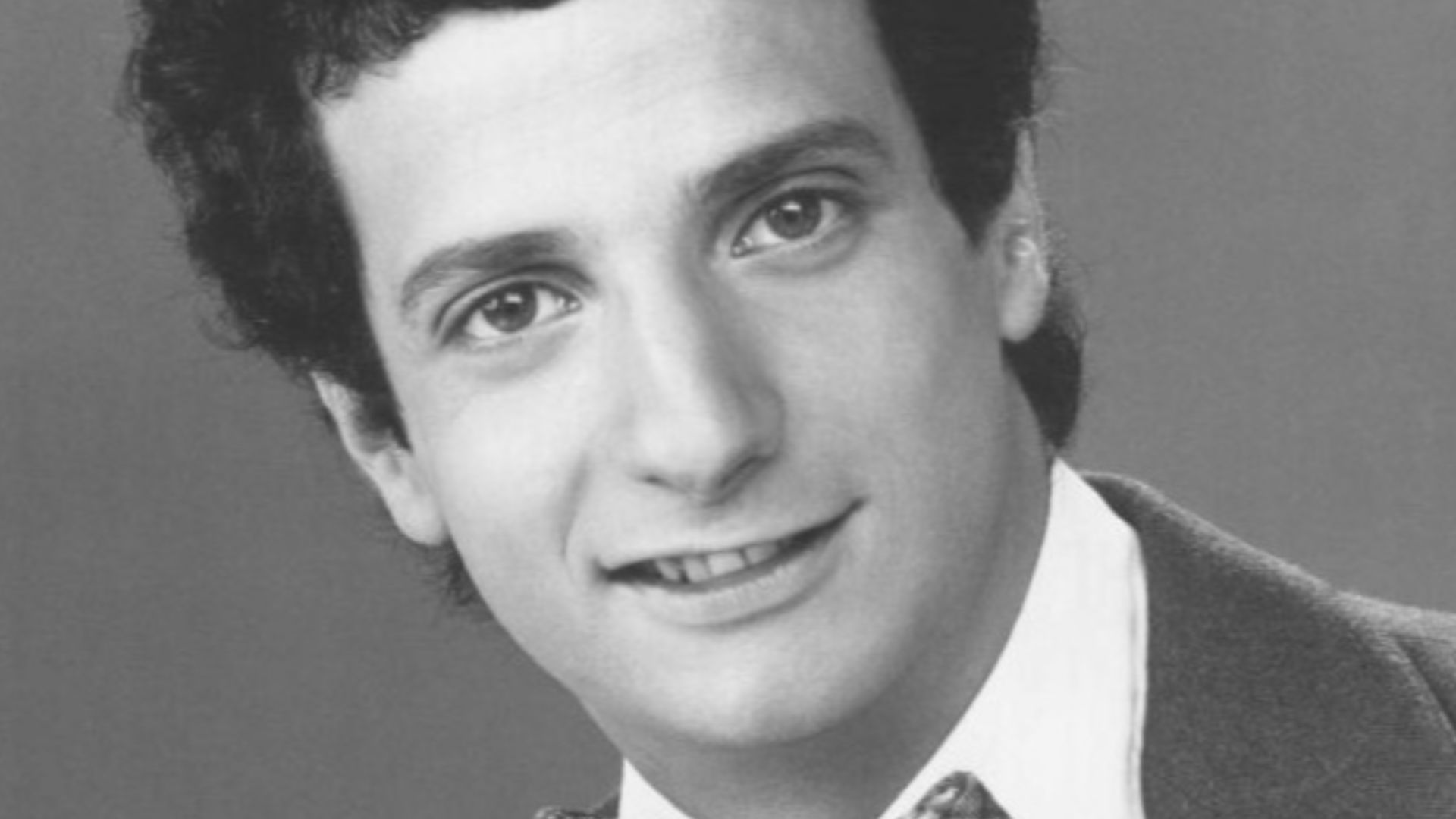 Publicity photo of American actor Ron Palillo promoting the Tuesday, September 9, 1975 premiere of the ABC television series Welcome Back, Kotter. (Note: Although the image was distributed to promote the subject's role on the series, the subject does not 